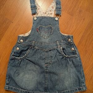 Denim Kids Overall Skirt